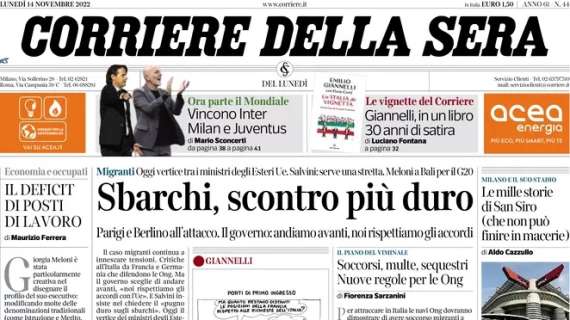 Il Corriere della Sera in apertura stamani sulla Serie A: “Vincono Inter, Milan e Juventus”