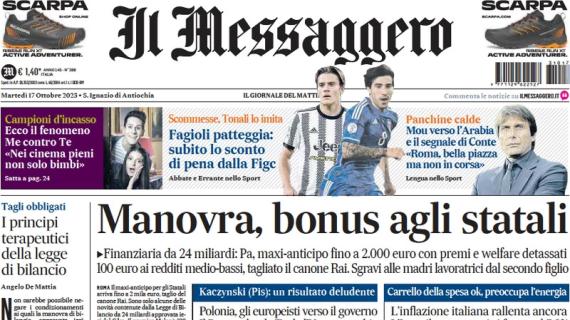 Il Messaggero sulla panchina della Roma: "Mou verso l'Arabia e il segnale di Conte"