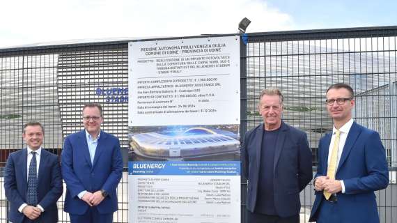 A Udine primo stadio in Italia con copertura fotovoltaica