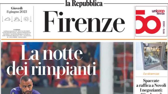 La Repubblica intitola: "Fiorentina, la notte dei rimpianti. Il West Ham vince la Conference"