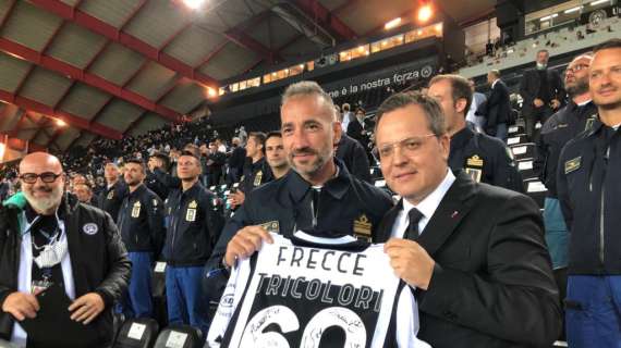 Frecce tricolori: Udinese regala maglietta con numero 60