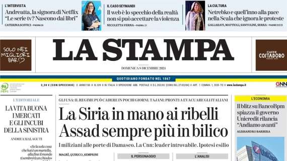 La Juve si salva, La Stampa in prima pagina: "Mbangula, è il gol più pesante di tutti"