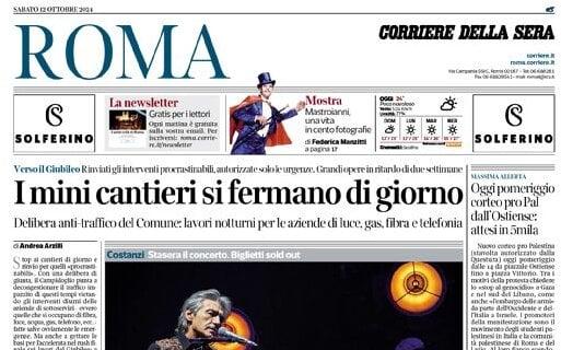 Corriere di Roma: "Lazio, la UEFA chiude metà Nord. Roma, salvate capitan Pellegrini"