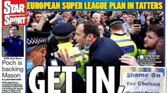 Daily Star in prima pagina: "Il piano della Superlega europea è andato in brandelli"