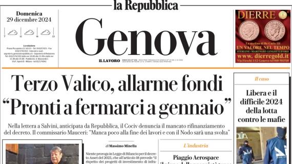 Repubblica (ed. Genova): "Il Genoa vince con Badej ed Ekuban. Balotelli addio"