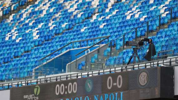 FOTO - Napoli-Inter, spalti vuoti al San Paolo: le immagini del prepartita