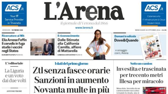 L'apertura de L'Arena: "Hellas, altra trasferta amara. Finisce in 9 e affonda a Lecce"