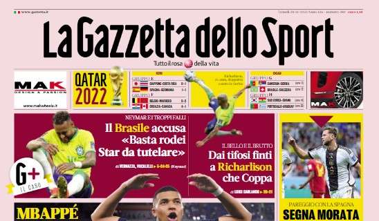 La Gazzetta dello Sport titola in prima pagina su Mbappé: "Mister miliardo"