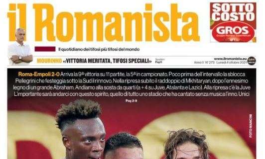 L'apertura de Il Romanista dopo il successo dei giallorossi sull'Empoli: "Buone nove"