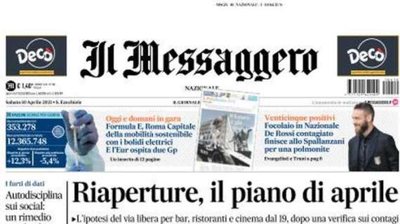 Il Messaggero: "Spinazzola tenta il recupero per la difesa in emergenza"
