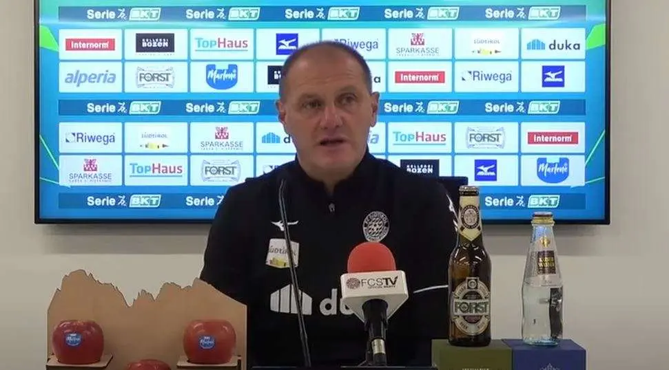 SudTirol, Bisoli nel pre Bari: "La finale per giocarsi la Serie A è un sogno, ma noi la meritiamo"