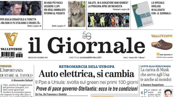 Il Giornale intitola: "In Serie A giocatore non idoneo? La Procura apre un'inchiesta"