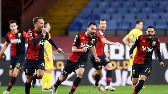 Genoa-Hellas Verona 2-2: il tabellino della gara