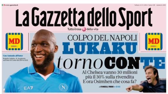 L'apertura de La Gazzetta dello Sport: "L'Inter cambia la coppia"