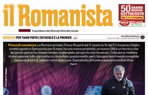 L'apertura de Il Romanista dopo il ko contro l'Inter: "Lunga è la via"