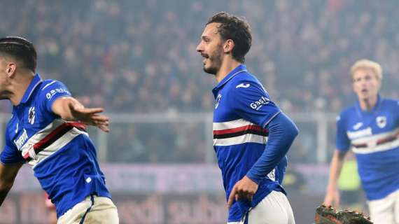 Sampdoria, Gabbiadini: "E' la vittoria di tutti, noi bravi e fortunati"