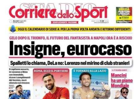 L'apertura del Corriere dello Sport: "Insigne, eurocaso"