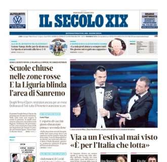 Il Secolo XIX: "Genoa-Samp, derby sicurezza. E lo Spezia si arrende alle riserve della Juve"