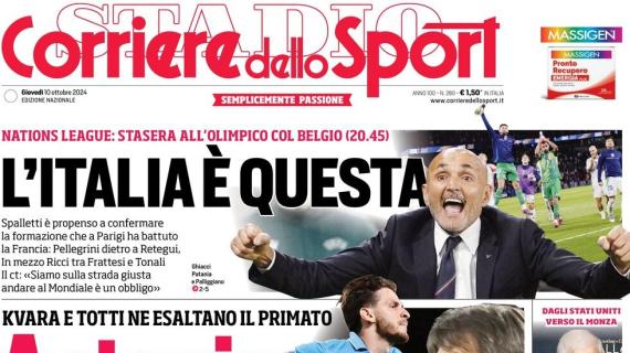 La prima pagina del Corriere dello Sport oggi su Conte: "Antonio incoronato"