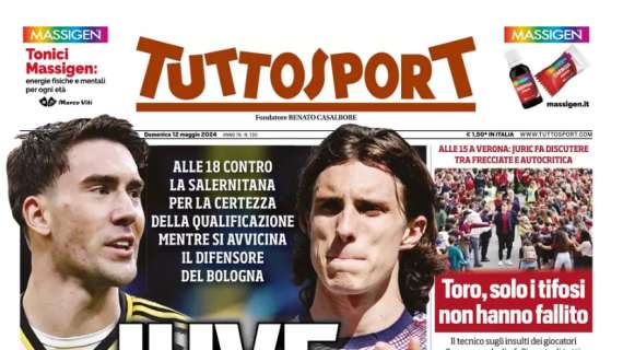 L'apertura in prima pagina di Tuttosport: "Juventus, la Champions e Calafiori"