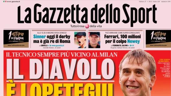 La Gazzetta dello Sport in apertura sul nuovo allenatore del Milan: "Il Diavolo è Lopetegui"