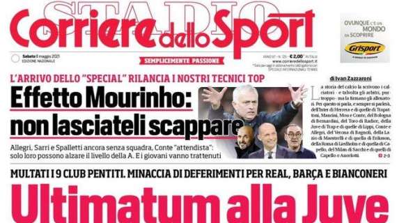 L'apertura del Corriere dello Sport: "Ultimatum alla Juve"