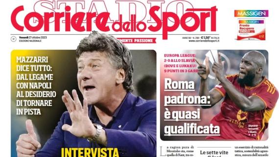 Corriere dello Sport in apertura con l'intervista a Mazzarri: "Il mio calcio alla Spalletti"