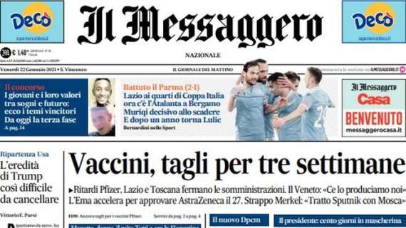 Il Messaggero: "Lazio ai quarti di Coppa Italia, Muriqi decisivo. Ora c'è l'Atalanta"