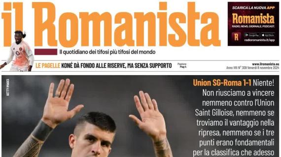 Il Romanista in prima pagina sul pareggio della Roma in Europa League: "Pietà"