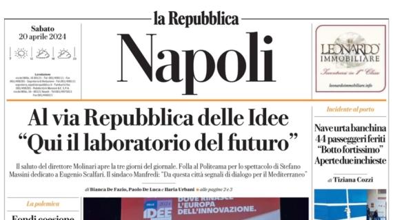 La Repubblica-Napoli: "Il Napoli al bivio Champions con Osimhen e 4mila tifosi"