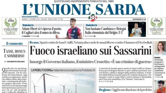 L'Unione Sarda apre sulla crescita di Obert: "Si è ripreso il posto. E il Cagliari alza il muro"