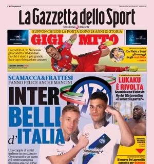 La prima pagina de La Gazzetta dello Sport titola così: "Inter, belli d'Italia"