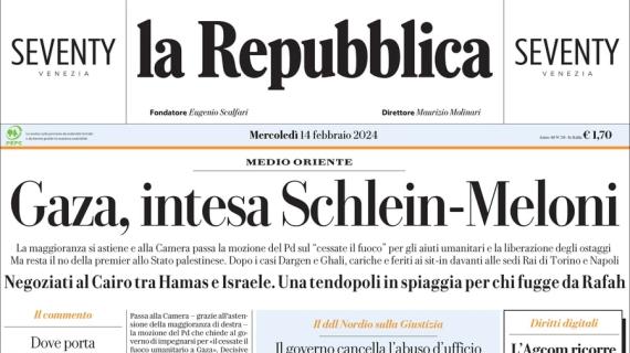La Repubblica: "Sarri vuole la Lazio dei miracoli. Sul Bayern in affanno l’ombra di Mou"
