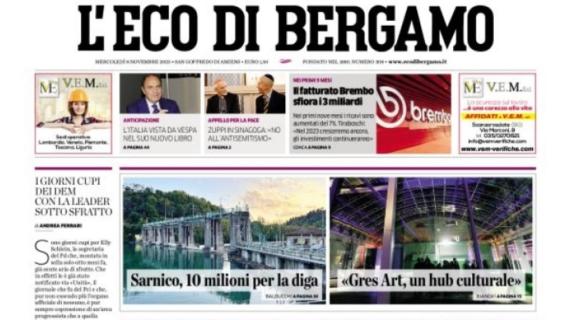 L'Eco di Bergamo: "Si fermano CDK, Scalvini e Ruggeri. Saltano lo Sturm"