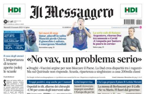 Il Messaggero: "Mancini perde Chiesa: ginocchio saltato, è emergenza Mondiali"