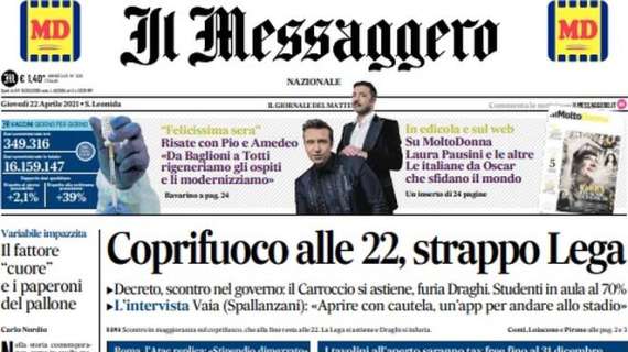 L'apertura odierna de Il Messaggero: "Addio Superlega, club 'perdonati'"