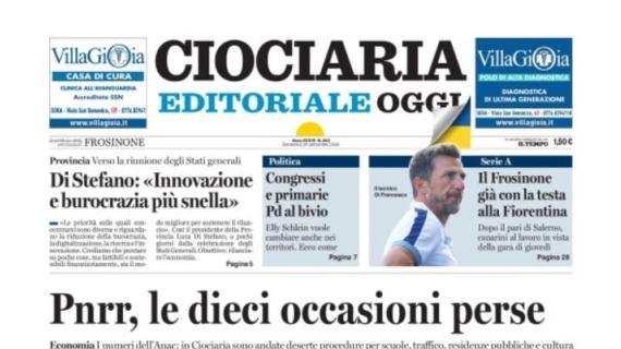 Ciociaria Oggi: "Il Frosinone già con la testa alla Fiorentina"