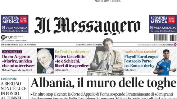 Il Messaggero: "Dovbyk: 'Gol e lacrime per l'Ucraina'. Lazio, sfuma Casadei"