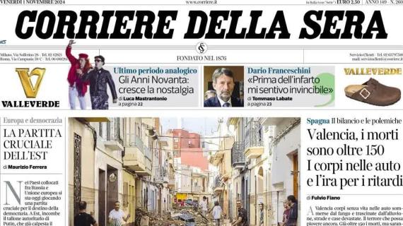 Il Corriere della Sera sulla Roma: "La resistenza di Juric ma il Toro si sveglia tardi"