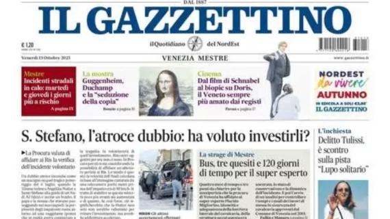 Il Gazzettino in prima pagina: "Scommesse, interrogati Zaniolo e Tonali"