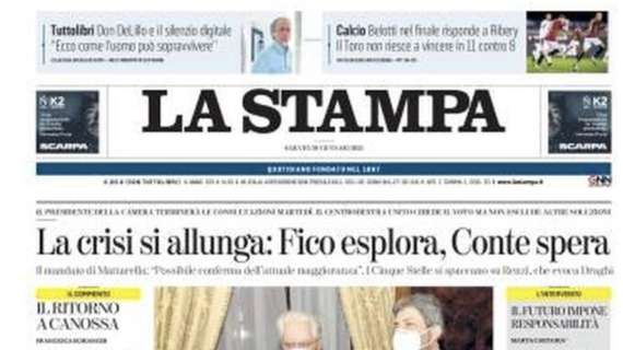 La Stampa: "Belotti nel finale risponde a Ribery: il Toro non riesce a vincere in 11 contro 9"
