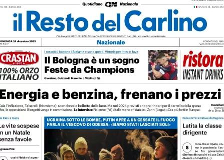 Il Resto del Carlino sul quarto posto rossoblù: "Il Bologna è un sogno. Feste da Champions"