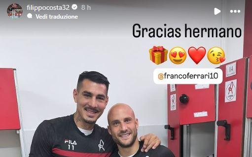 Vicenza, ogni promessa è debito: Costa riceve il regalo di Ferrari per gli assist forniti