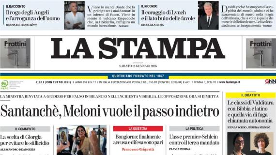 La Stampa sul big match: "Bivio Champions. Juventus-Milan vale doppio"