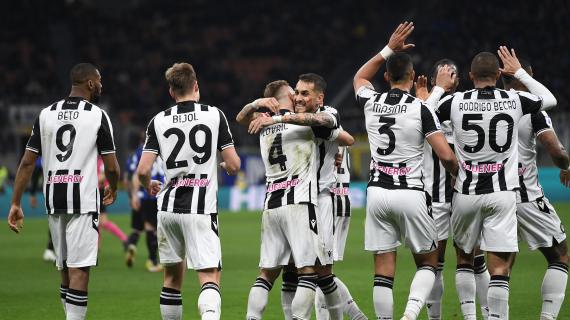 Udinese-Milan, folle finale di primo tempo: due reti nei minuti di recupero, friulani avanti 2-1