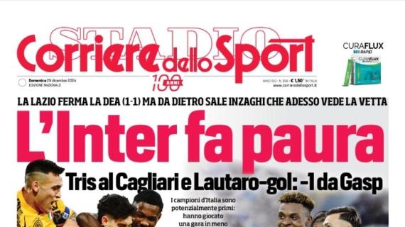 Il Corriere dello Sport apre così dopo il successo di Cagliari: "L'Inter fa paura"