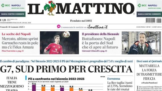 Napoli a caccia del dopo Kvara, Il Mattino titola: "Garnacho in pole ma c'è l'idea Amuzu"