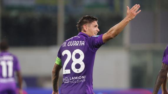 La Fiorentina passa in vantaggio con Martinez Quarta, polemiche Atalanta per un fallo