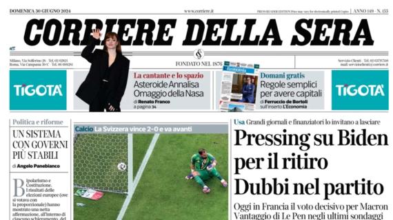 Il Corriere della Sera: "Un'Italia a pezzi, battuta e umiliata"
