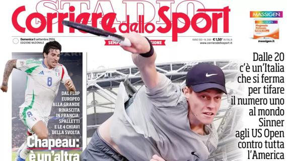 La prima pagina del Corriere dello Sport: "Chapeau: è un'altra Nazionale"